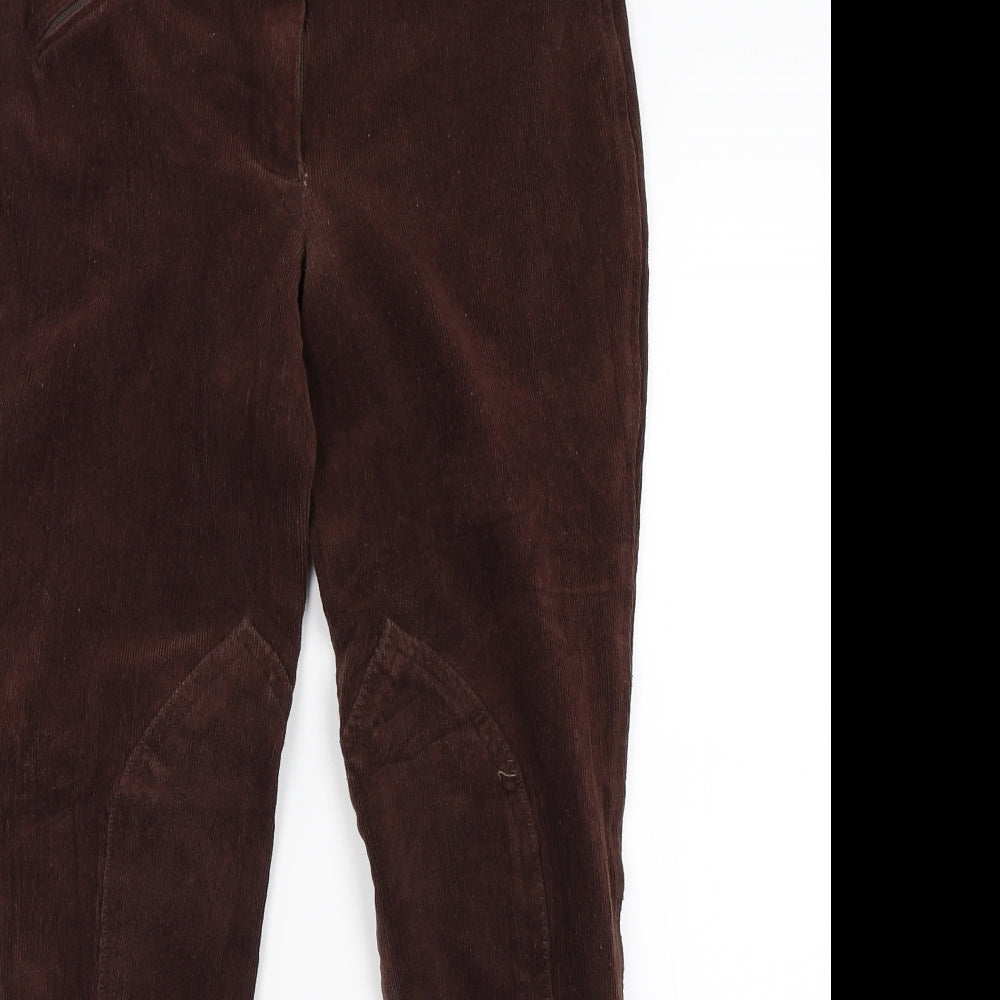 Womens UK Size 30 Preworn Regular Fit  Brown Trousers