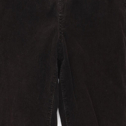Per Una Womens Brown  Corduroy Straight Jeans Size 12 L25 in