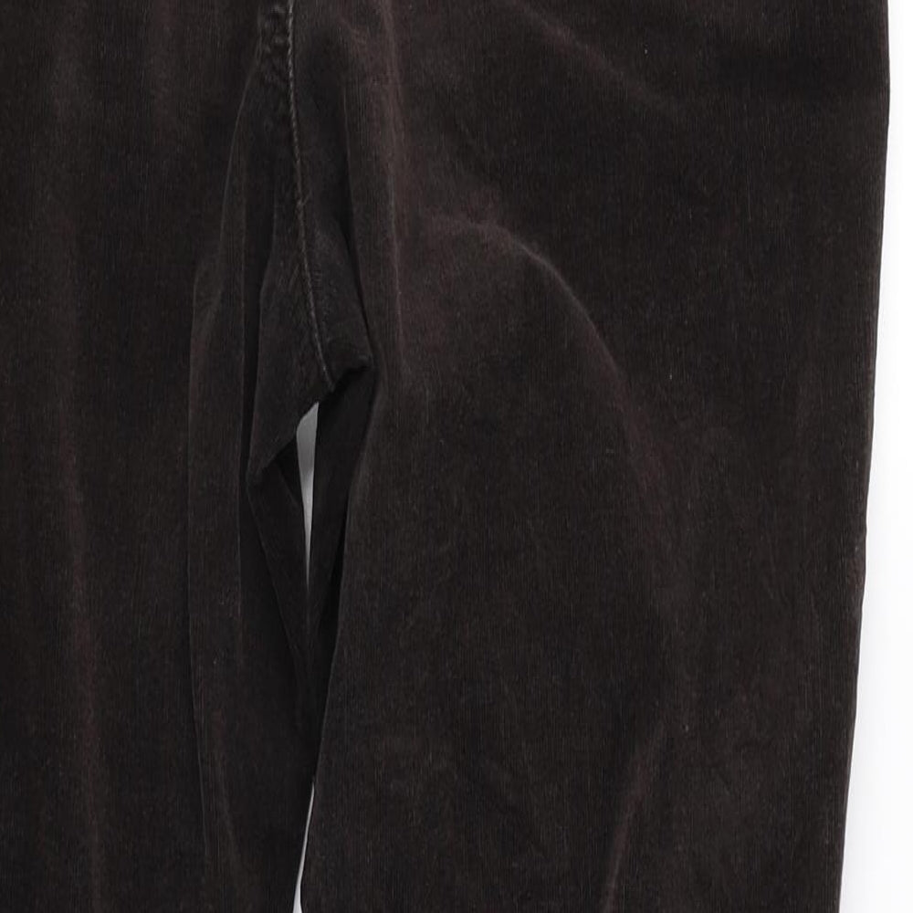 Per Una Womens Brown  Corduroy Straight Jeans Size 12 L25 in