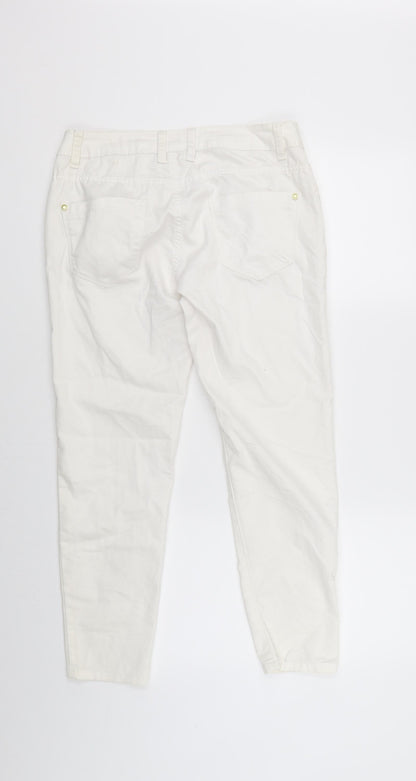 Yes Yes Womens White  Denim Cropped Jeans Size 30 in L23 in