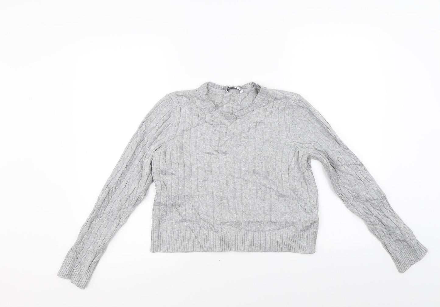 Womens UK Size S Stradivarius Grey Pullover Jumper