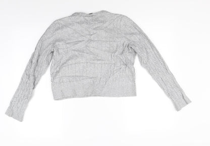 Womens UK Size S Stradivarius Grey Pullover Jumper