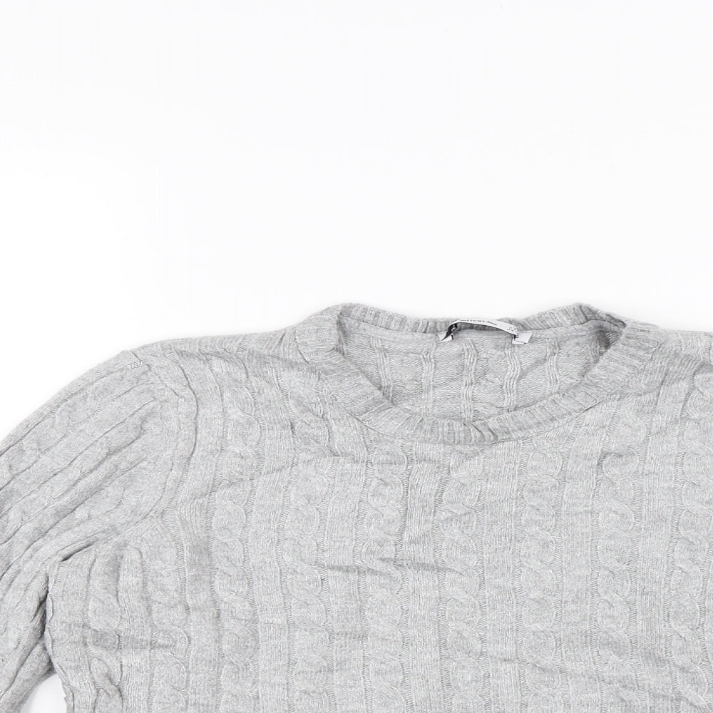Womens UK Size S Stradivarius Grey Pullover Jumper