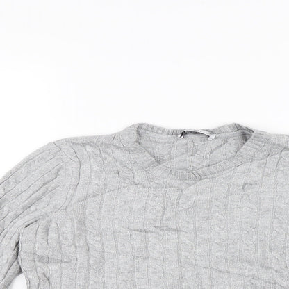 Womens UK Size S Stradivarius Grey Pullover Jumper
