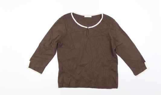 Womens UK Size 16 Marks and Spencer Brown Pullover Jumper