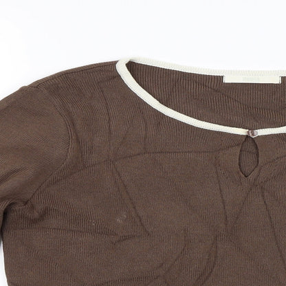 Womens UK Size 16 Marks and Spencer Brown Pullover Jumper