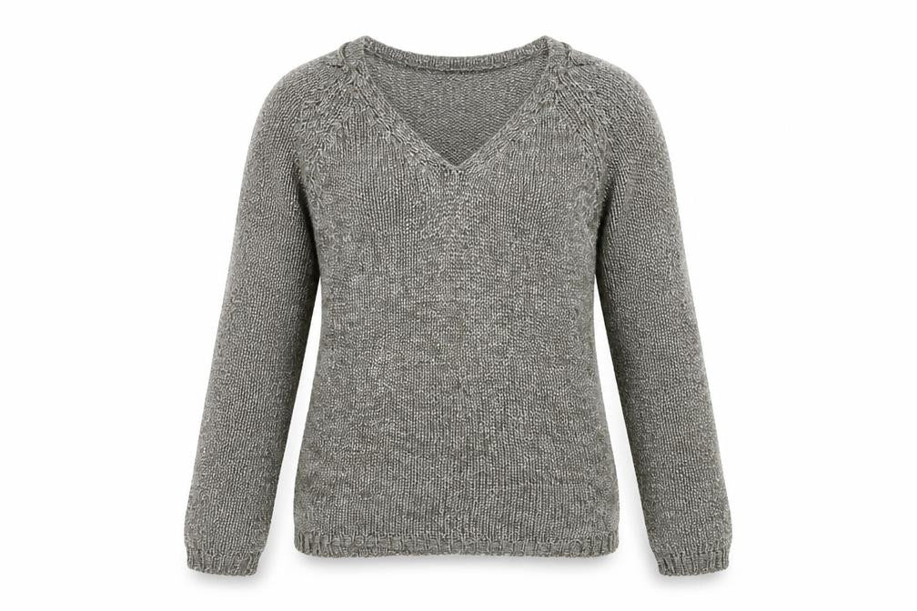 Front view of Ax women’s green knit jumper, size UK 8