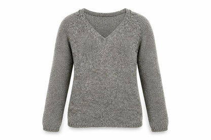 Front view of Ax women’s green knit jumper, size UK 8