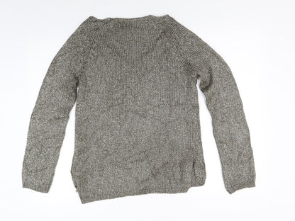 Back view of Ax women’s green knit jumper, size UK 8