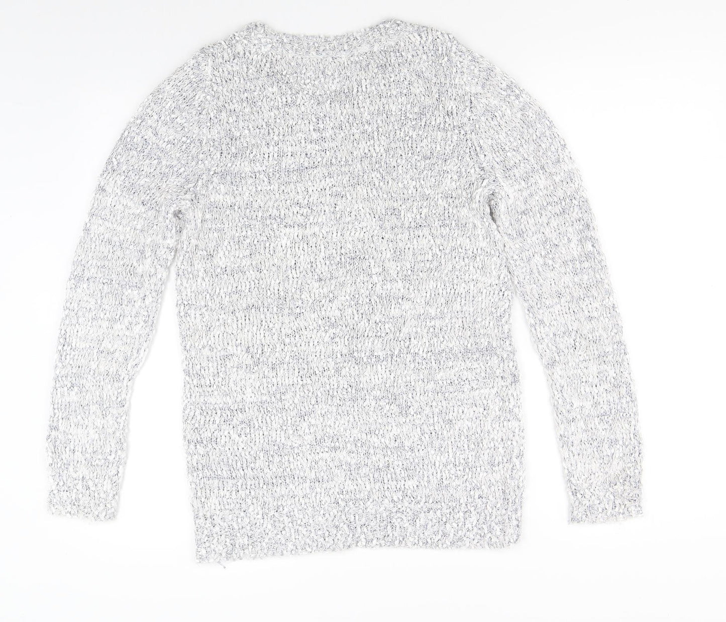 Womens UK Size S Preworn Silver Pullover Jumper