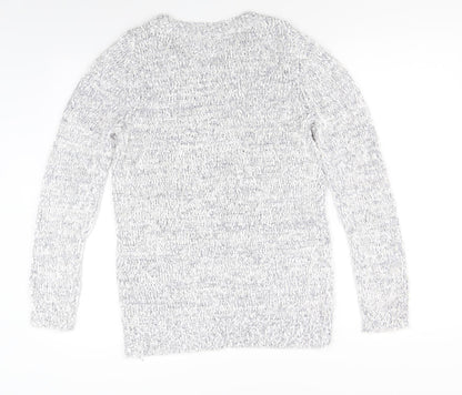 Womens UK Size S Preworn Silver Pullover Jumper
