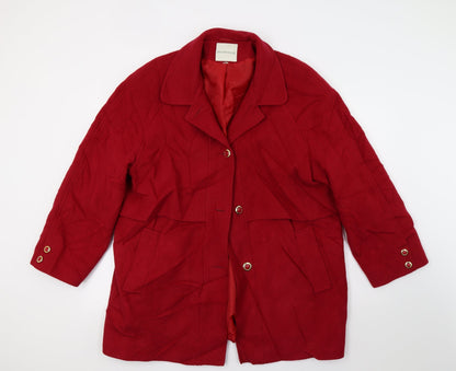 Womens UK Size L Holmewood Red Overcoat