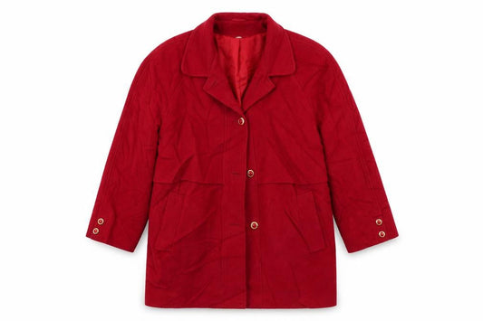 Womens UK Size L Holmewood Red Overcoat
