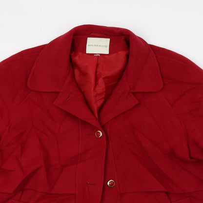 Womens UK Size L Holmewood Red Overcoat
