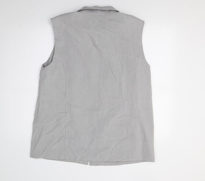Oscan Womens Grey   Jacket Waistcoat Size 20