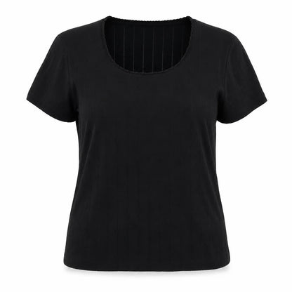Womens UK Size 16 BHS Black Basic T-Shirt