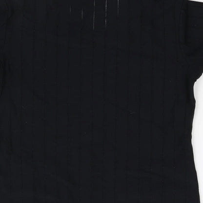 Womens UK Size 16 BHS Black Basic T-Shirt