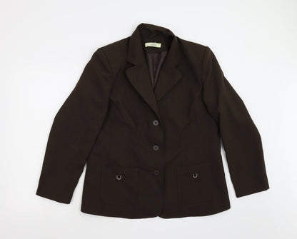 Womens UK Size 16 Classic Regular Brown Blazer