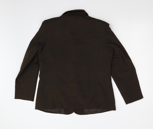 Womens UK Size 16 Classic Regular Brown Blazer
