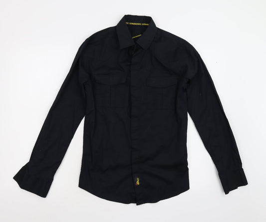 Ultra Magnetic Mens Black    Button-Up Size S
