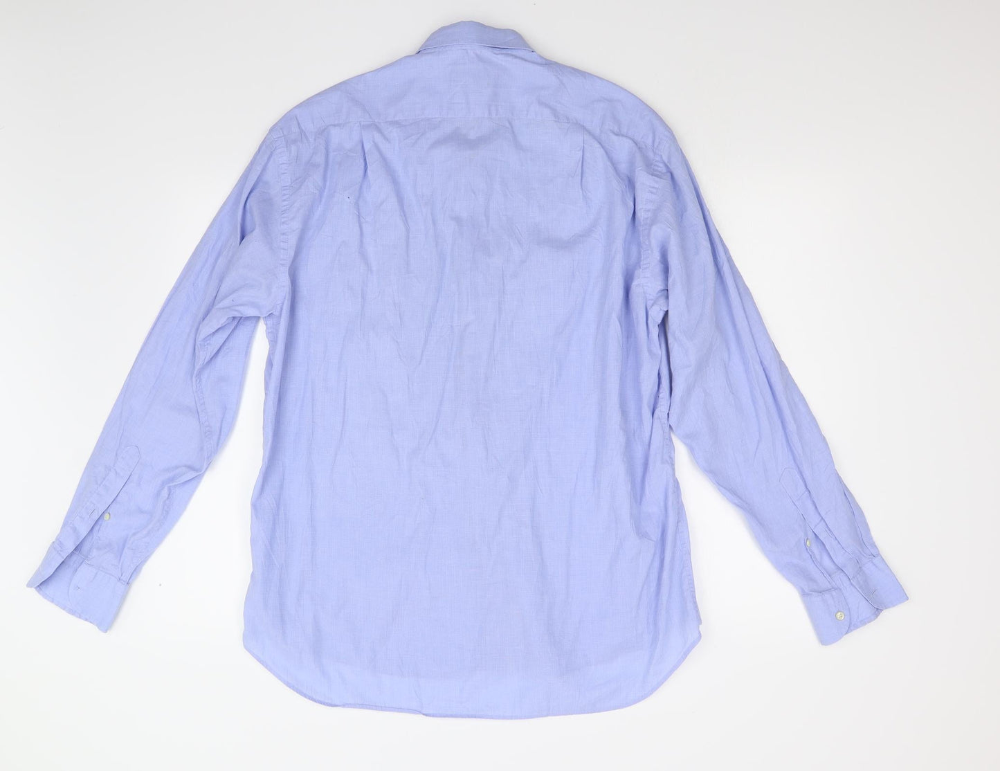 Mens UK Size 42 George Barrow Blue  Button-Up Long Sleeve Casual Shirt