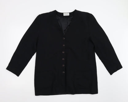 Additional front view of Paul Seperates women’s black jacket suit jacket, size UK 18
