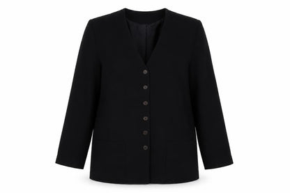 Front view of Paul Seperates women’s black jacket suit jacket, size UK 18