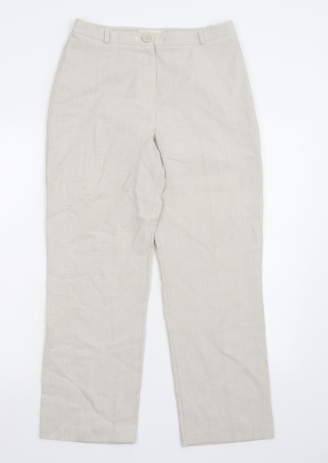 Womens UK Size 10 M&S Regular Fit  Beige Trousers