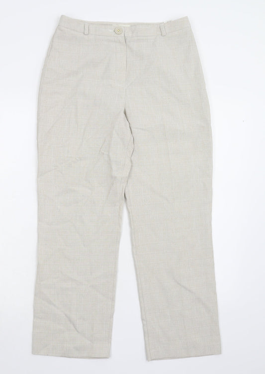 M&S Womens Beige   Trousers  Size 10 L26 in - Short