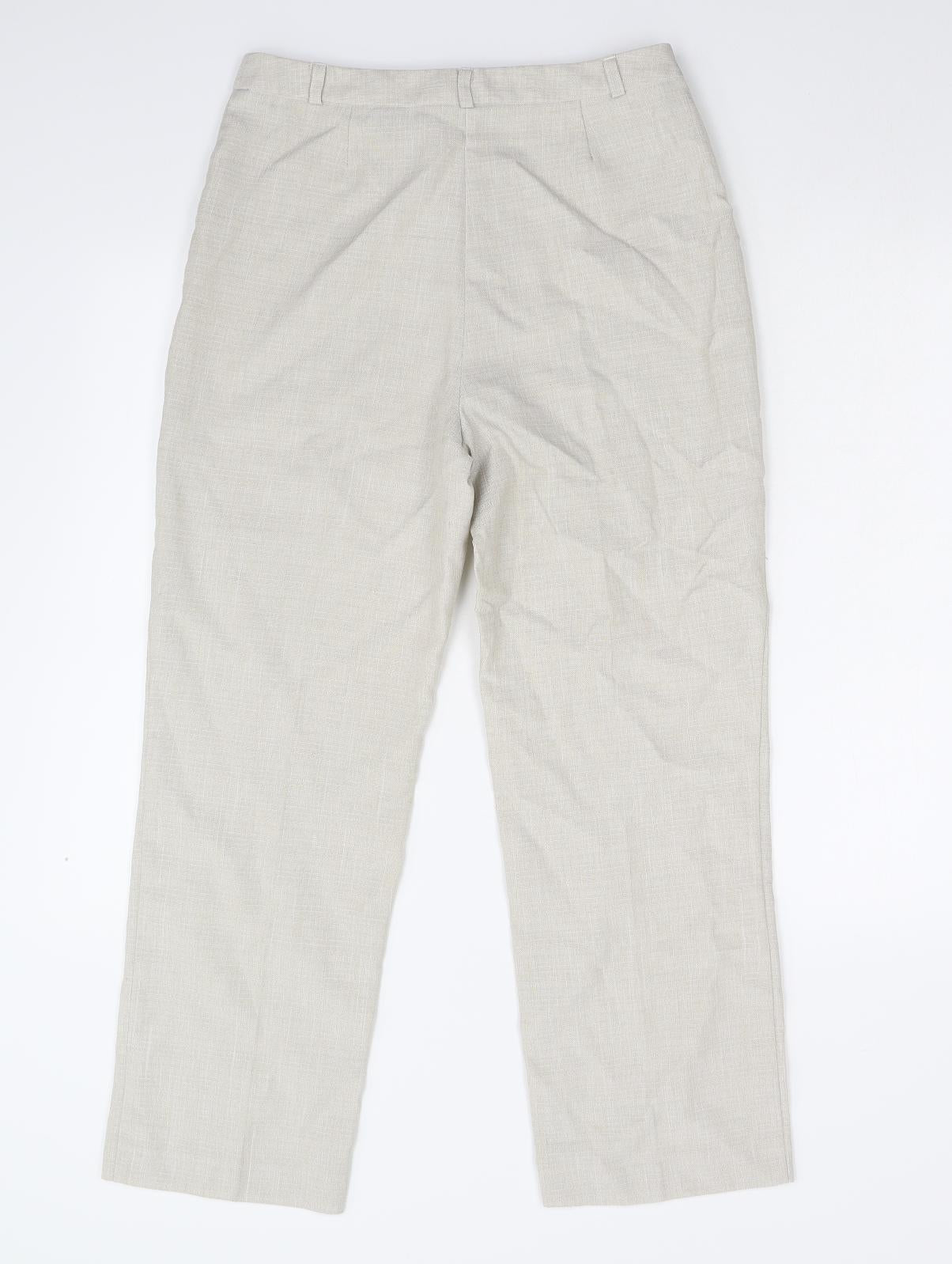 Womens UK Size 10 M&S Regular Fit  Beige Trousers