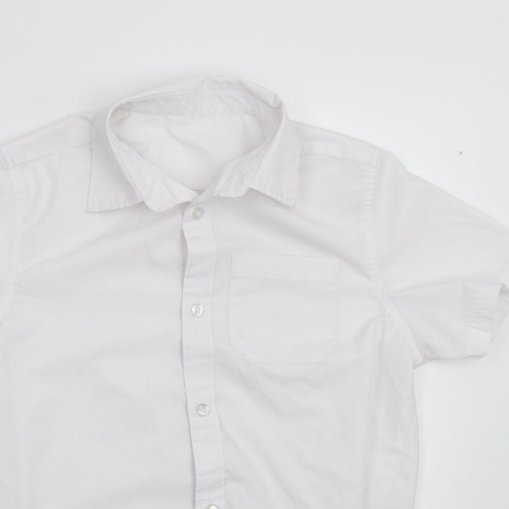 Pep & Co Boys White   Basic Button-Up Size 9-10 Years
