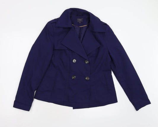 Womens UK Size 10 M&S Blue Jacket