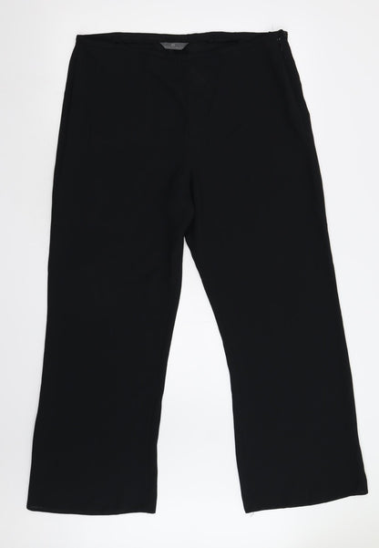 Womens UK Size 18 Essentials Regular Fit  Black Trousers