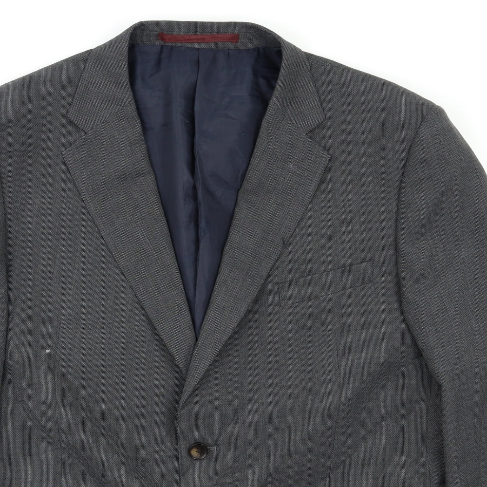 Mens UK Size 44 M&S Regular Grey Suit 3 Piece