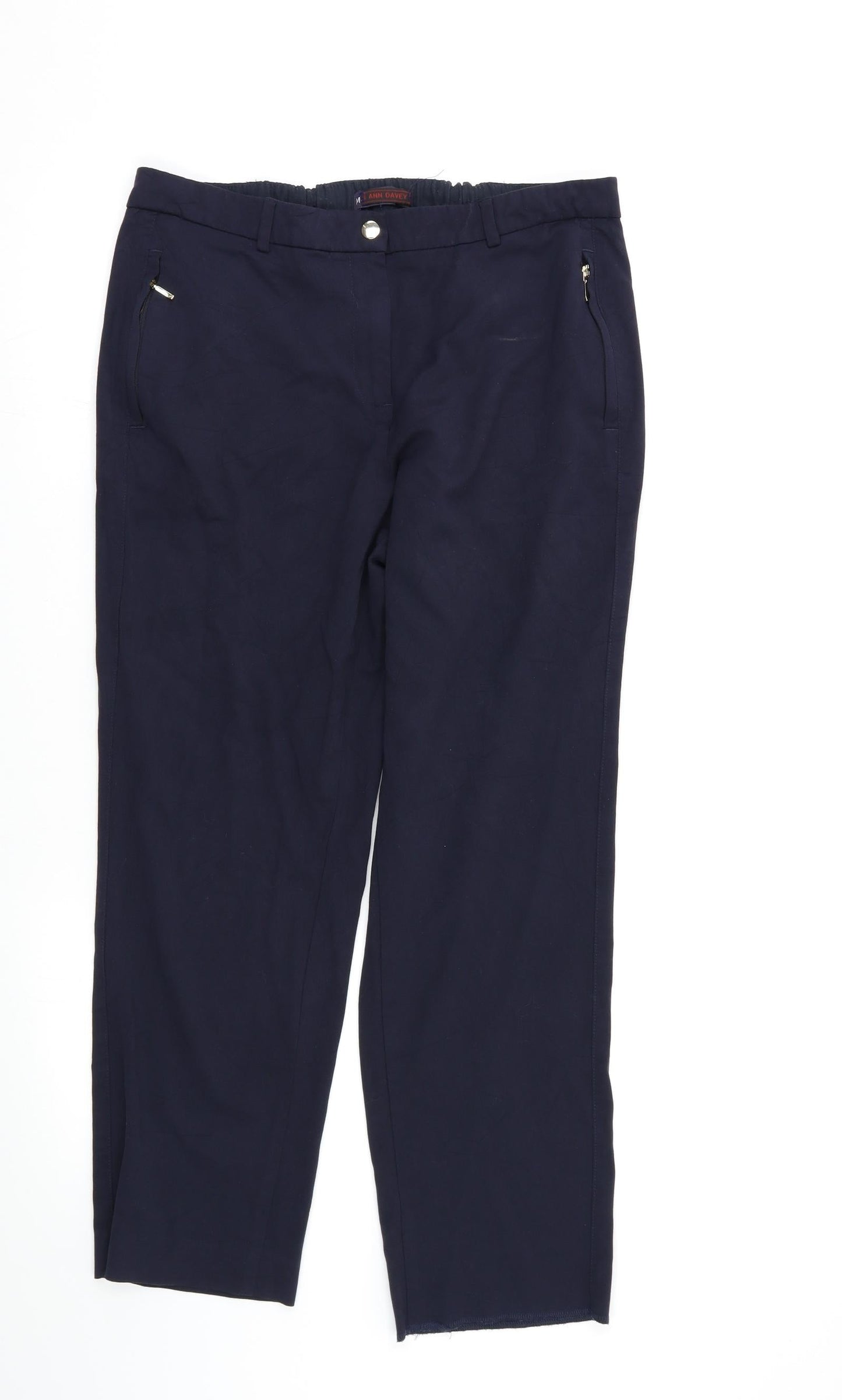 Ann Davey Womens Blue   Dress Pants Trousers Size M L26 in