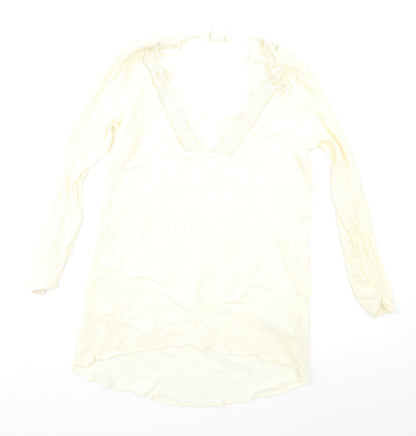 Womens UK Size 8 H&M Ivory Basic Blouse