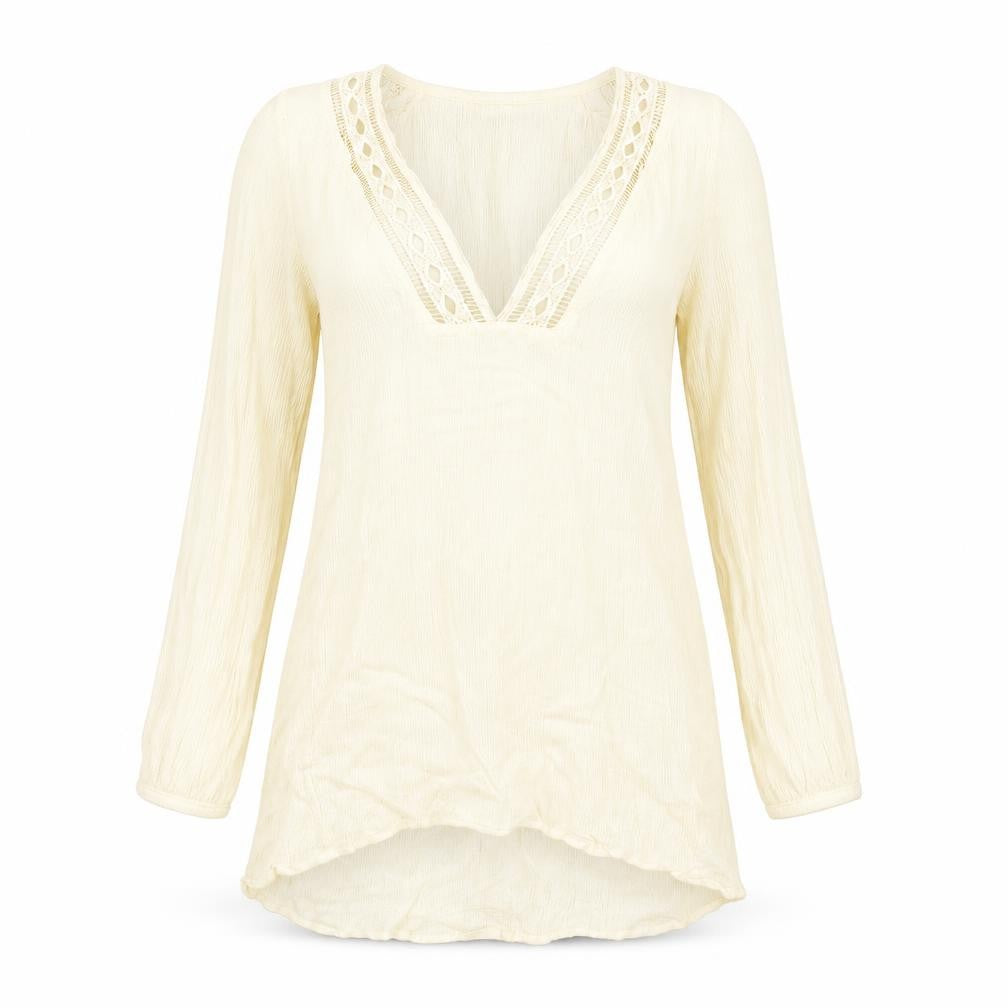 Womens UK Size 8 H&M Ivory Basic Blouse