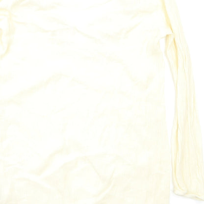 Womens UK Size 8 H&M Ivory Basic Blouse