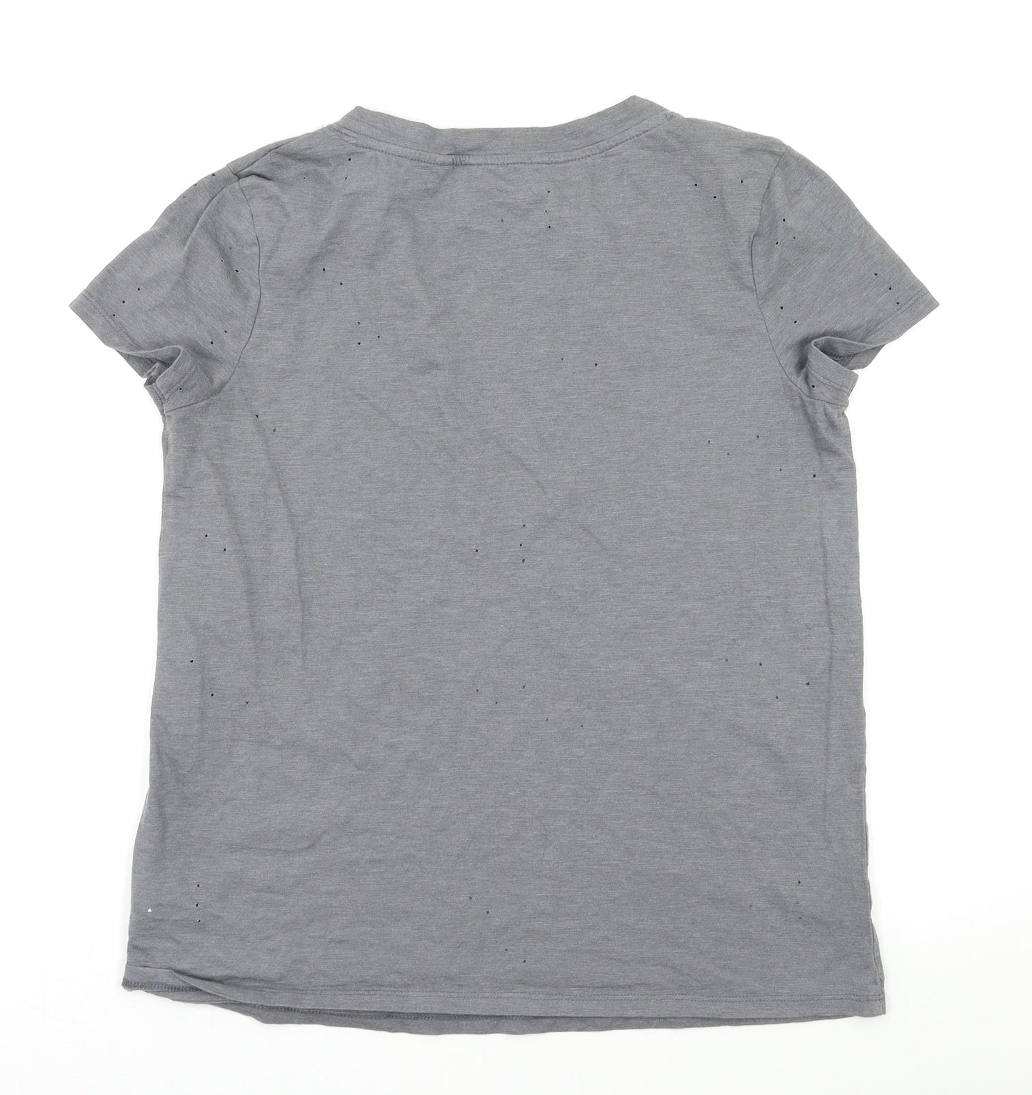 Womens UK Size 10 Preworn Grey Basic T-Shirt