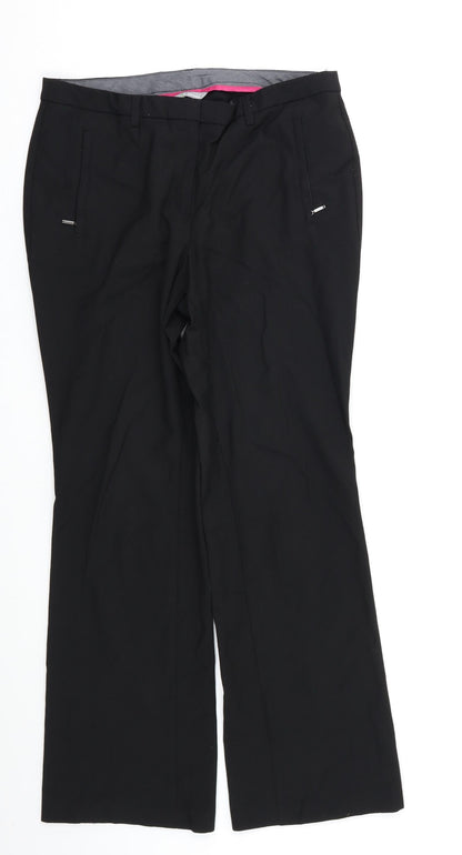 M&S Womens Black   Dress Pants Trousers Size 12 L28 in