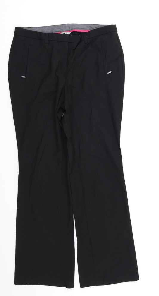 M&S Womens Black   Dress Pants Trousers Size 12 L28 in