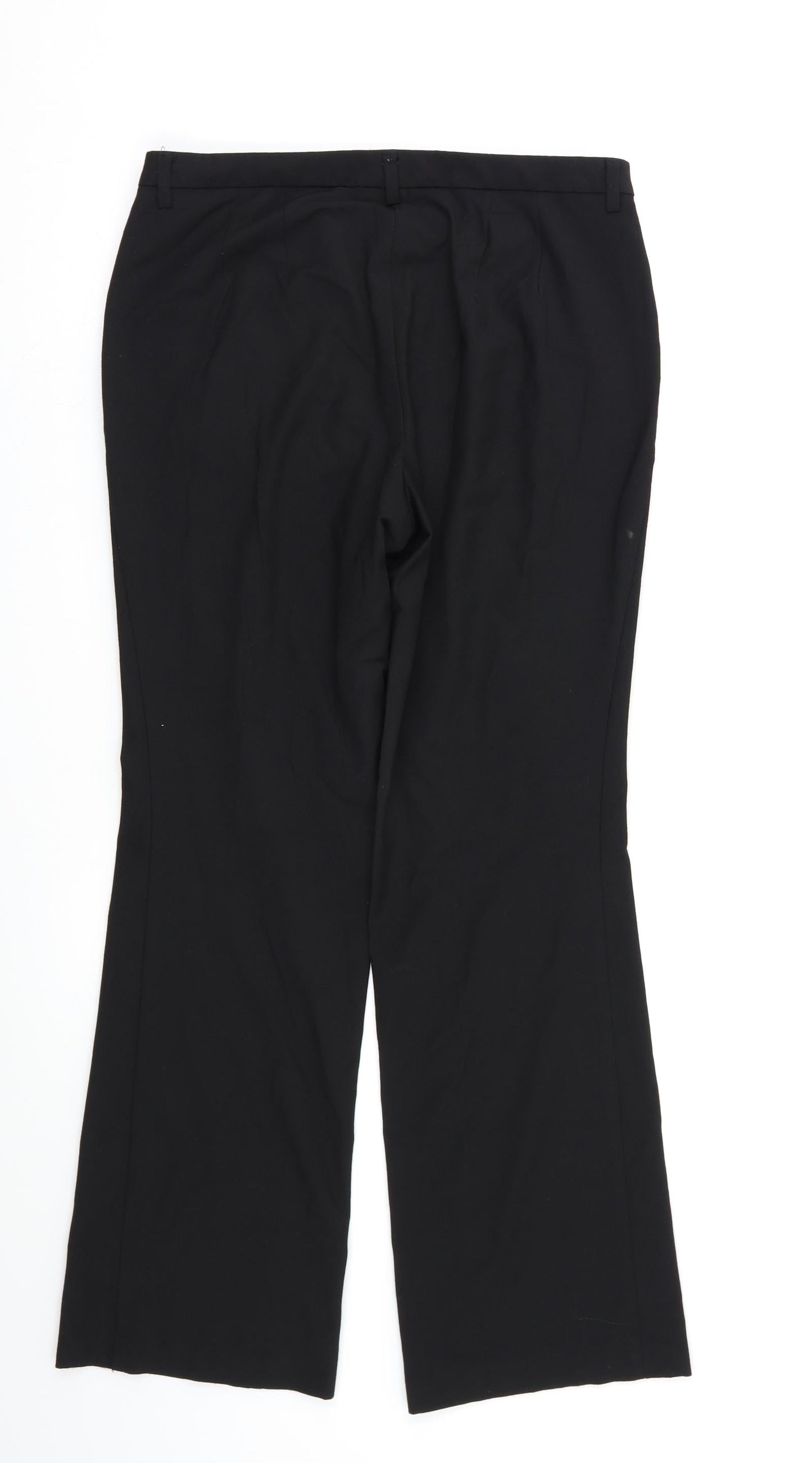 M&S Womens Black   Dress Pants Trousers Size 12 L28 in