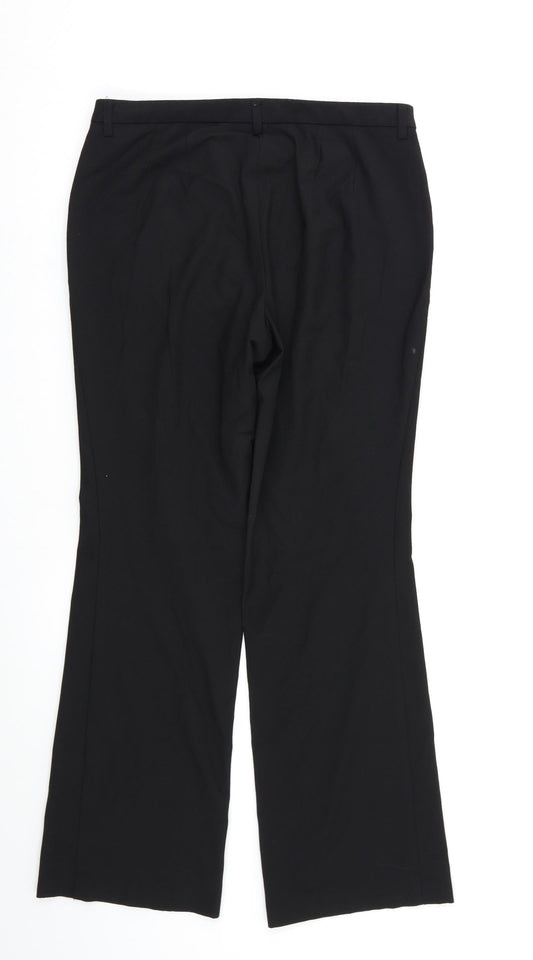M&S Womens Black   Dress Pants Trousers Size 12 L28 in