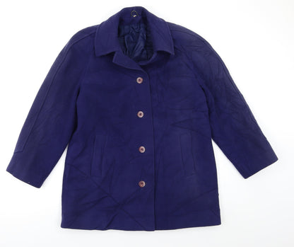 Womens UK Size M Preworn Blue Pea Coat
