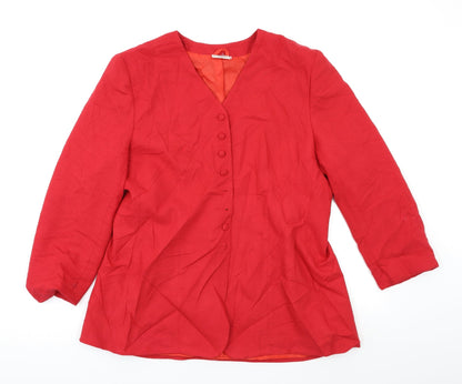 Womens UK Size 14 OPUS Red Jacket