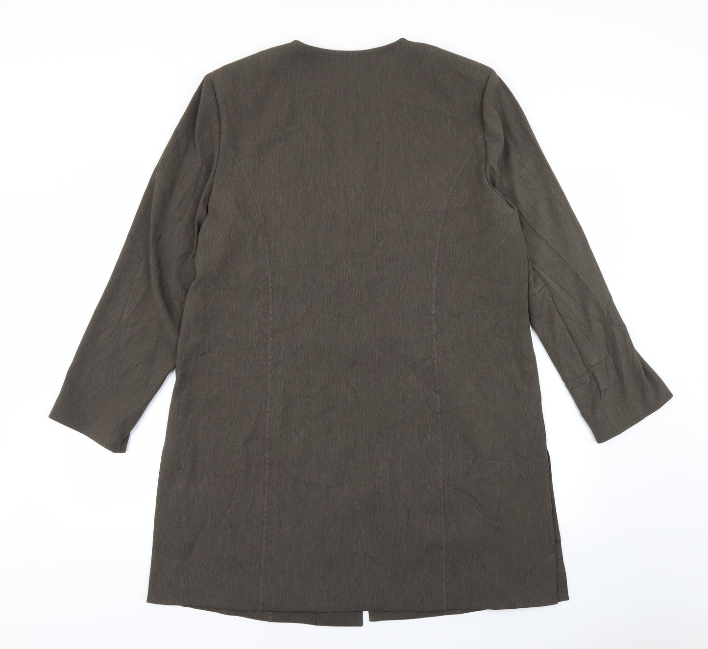 ELVI Womens Brown   Kimono Blazer Size 18