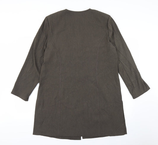 ELVI Womens Brown   Kimono Blazer Size 18