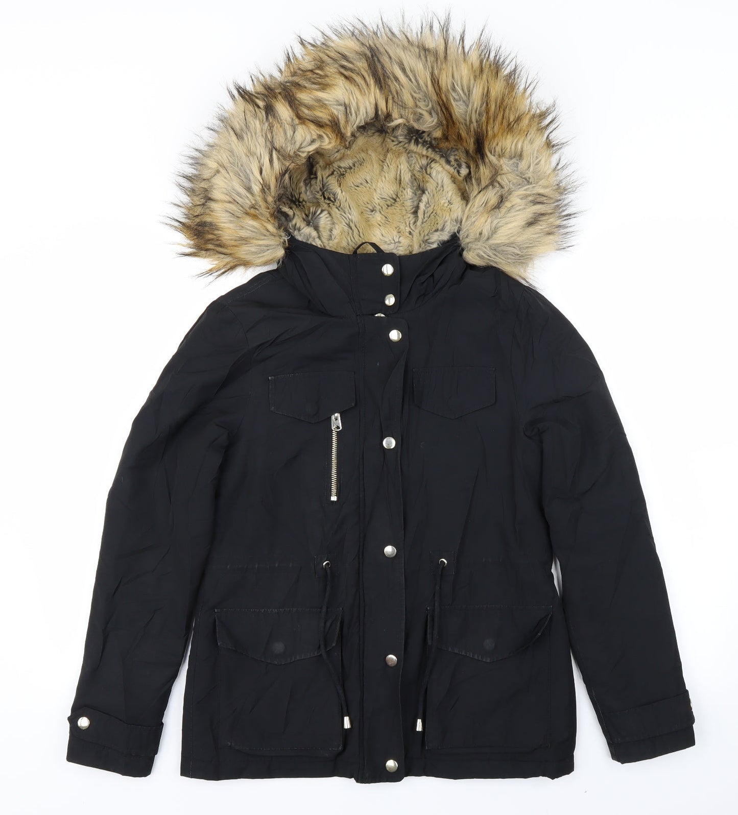 Womens UK Size 6 Topshop Black Pea Coat