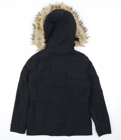 Womens UK Size 6 Topshop Black Pea Coat