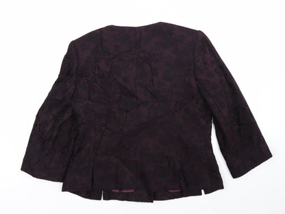 CCS Womens Purple Floral  Jacket  Size 12